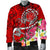 Hawaii Men's Bomber Jacket - Turtle Plumeria Polynesian Tattoo Red Color - Polynesian Pride