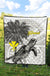 Hawaii Premium Quilt - Turtle Palm Tree White - Polynesian Pride