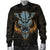 Hawaii Wild Boar Kamapua'a Men's Bomber Jacket - Gold - Hawaiian Mythology Style - Polynesian Pride