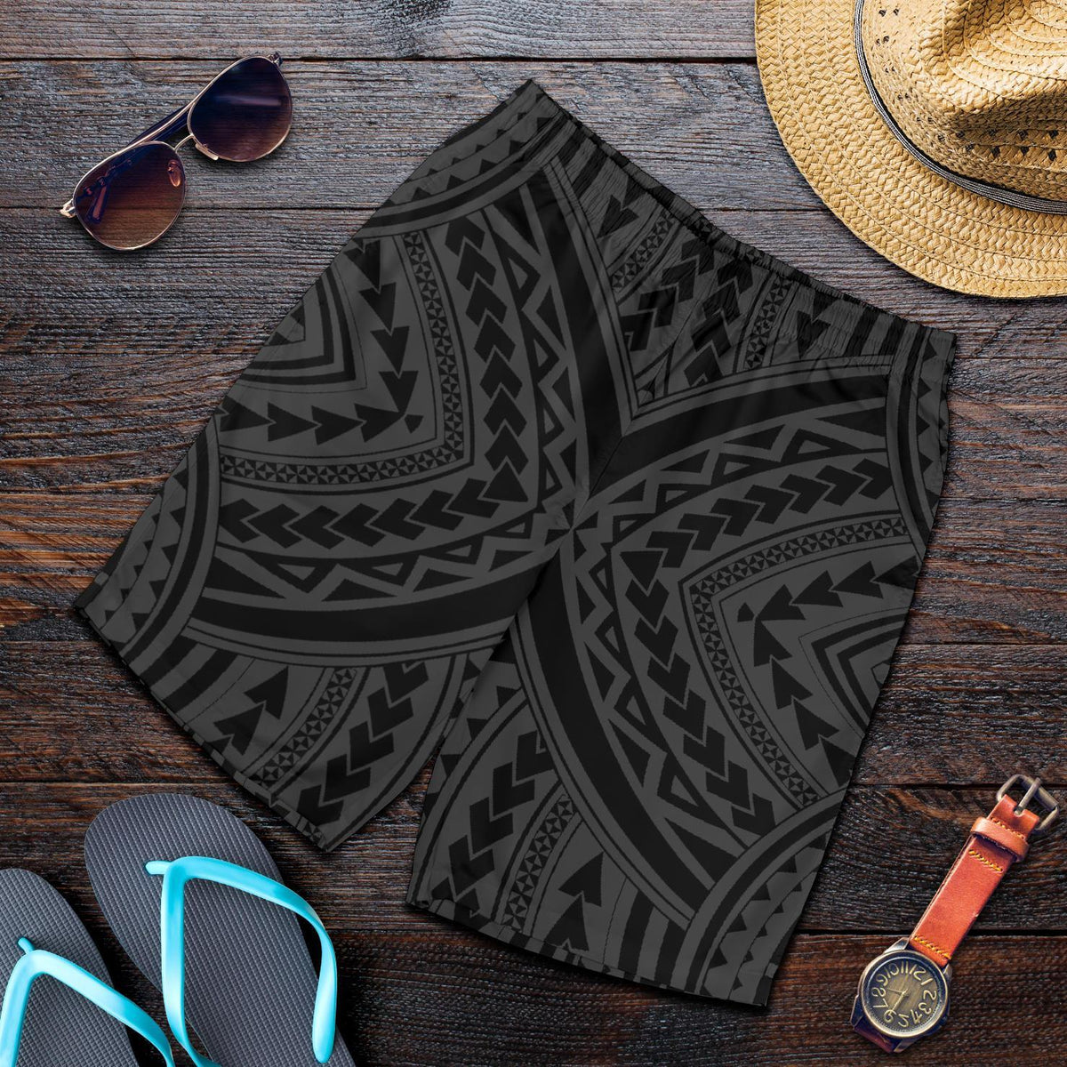 Polynesian Tradition Gray Men's Short - Polynesian Pride