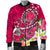 Hawaii Men's Bomber Jacket - Turtle Plumeria Polynesian Tattoo Pink Color - Polynesian Pride