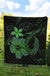 Hawaii Fish Hook Hibiscus Premium Quilt Green - Polynesian Pride