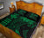 Hawaii Map Kanaka Polynesian Hula Girl Quilt Bed Set - Green - Polynesian Pride