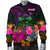 Fiji Personalised Men's Bomber Jacket - Summer Hibiscus - Polynesian Pride