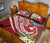 Papua New Guinea Polynesian Quilt Bed Set - Summer Plumeria (Red) - Polynesian Pride