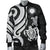 Northern Mariana Men's Bomber Jacket - Tentacle Turtle White - Polynesian Pride