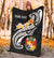 Tonga Custom Personalised Premium Blanket - Tonga Seal Polynesian Patterns Plumeria (Black) - Polynesian Pride