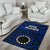 Cook Island Area Rug - Seal With Polynesian Tattoo Style ( Blue) - Polynesian Pride