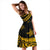 Plumeria Flowers Polynesian Women's Dress - Gold Black Color - Polynesian Pride