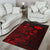 Wallis And Futuna Area Rugs Turtle Hibiscus Red - Polynesian Pride