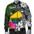 Tokelau Men Bomber Jacket - Turtle Plumeria Banana Leaf - Polynesian Pride