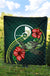 Yap Polynesian Premium Quilt - Green Turtle Hibiscus - Polynesian Pride