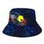 Palau Polynesian Bucket Hat - Blue Turtle Hibiscus - Polynesian Pride