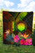 Northern Mariana Islands Polynesian Premium Quilt - Hibiscus and Banana Leaves - Polynesian Pride