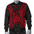 New Caledonia Polynesian Men's Bomber Jacket Map Red - Polynesian Pride