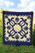 Hawaiian Turtle Kalo Pattern Premium Quilt - Blue - Argu Style - AH - Polynesian Pride