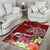 Tahiti Custom Personalised Area Rug - Turtle Plumeria (Red) - Polynesian Pride