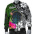 Palau Men Bomber Jacket - Turtle Plumeria Banana Leaf - Polynesian Pride