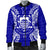 Tuvalu Polynesian Men's Bomber Jacket Map Blue - Polynesian Pride