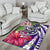 Hawaii Polynesian Turtle Tropical Hibiscus Plumeria Rug - Purple - Polynesian Pride