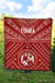 Tonga Premium Quilt - Tonga Seal With Polynesian Tattoo Style (Red) - Polynesian Pride