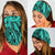 Polynesian Curly Tatau Turquoise Unisex Bandana - Polynesian Pride