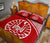 Tahiti Polynesian Quilt Bed Set - Tahiti Flag Red Curve Style - Polynesian Pride