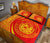 Hawaii Quilt Bed Set Coat Of Arms Polynesian - Circle Style Red And Yellow - Polynesian Pride