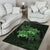 hawaii Rug - Turtle Strong Pattern Hibiscus Plumeria Green AH - Polynesian Pride