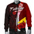 Tokelau Polynesian Men's Bomber Jacket - Coat Of Arm With Hibiscus - Polynesian Pride