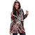 Niue Women's Hoodie Dress - Tribal Flower Special Pattern Red Color - Polynesian Pride