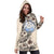 Marshall Islands Hoodie Dress - Marshall Islands Seal & Beige Hibiscus - Polynesian Pride