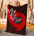 Kosrae Premium Blanket - Polynesian Hook And Hibiscus (Red) - Polynesian Pride