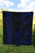 Hawaii Kakau Blue Polynesian Premium Quilt - Polynesian Pride