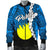 Palau Polynesian Men's Bomber Jacket - Tribal Wave Tattoo Flag Style - Polynesian Pride