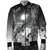 Marshall Islands Custom Personalised Men's Bomber Jacket - Humpback Whale with Tropical Flowers (White) - Polynesian Pride