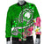 Pohnpei Men's Bomber Jacket - Turtle Plumeria (Green) - Polynesian Pride