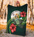 Niue Polynesian Premium Blanket - Green Turtle Hibiscus - Polynesian Pride