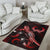 Pohnpei Polynesian Area Rugs - Turtle With Blooming Hibiscus Red - Polynesian Pride