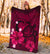 Hawaii Turtle Poly Tribal Pink Premium Blanket - Polynesian Pride