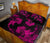 Hawaii Head Hammer Shark Hibiscus Pink Quilt Bed Set - Polynesian Pride