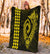 Hawaii Kakau Makau Fish Hook Polynesian Premium Blanket - Yellow - Polynesian Pride