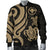 Polynesian Hawaii Men Bomber Jacket - Gold Tentacle Turtle - Polynesian Pride