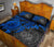 Samoa Polynesian Quilt Bed Set - Samoa Coat Of Arms & Blue Turtle Hibiscus - Polynesian Pride