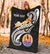 Tahiti Custom Personalised Premium Blanket - Tahiti Seal Polynesian Patterns Plumeria (Black) - Polynesian Pride