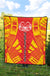 Marquesas Islands Premium Quilt - Marquesas Islands Tiki Face Polynesian Yellow Tattoo - Polynesian Pride