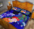 CNMI Custom Personalised Quilt Bed Set - Humpback Whale with Tropical Flowers (Blue) - Polynesian Pride