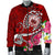 Samoa Men's Bomber Jacket - Turtle Plumeria (Red) - Polynesian Pride