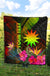 Nauru Polynesian Personalised Premium Quilt - Hibiscus and Banana Leaves - Polynesian Pride