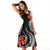 Pohnpei Micronesian Midi Dress - Black Plumeria - Polynesian Pride